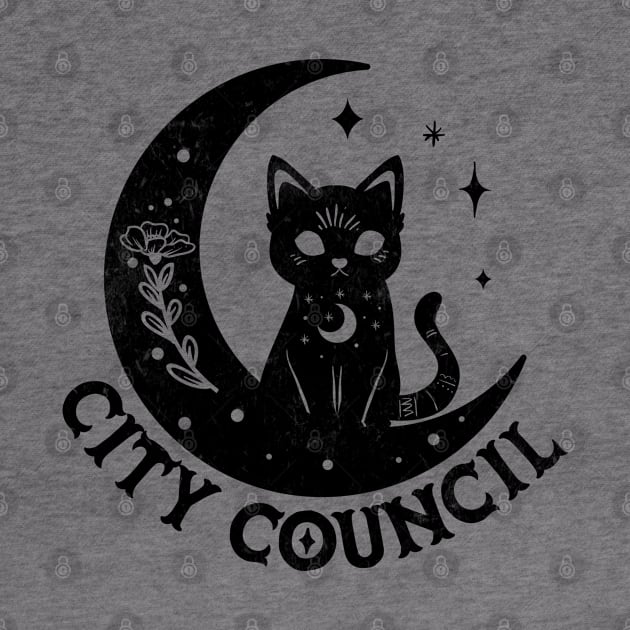 City Council - Magical Cat On Moon Design by best-vibes-only